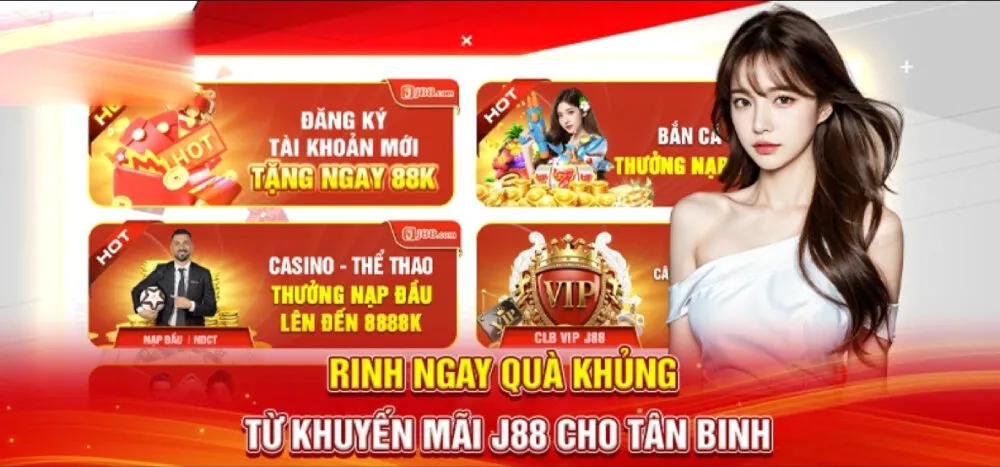 J88 luôn cung cấp những ưu đãi hấp dẫn nhất thị trường